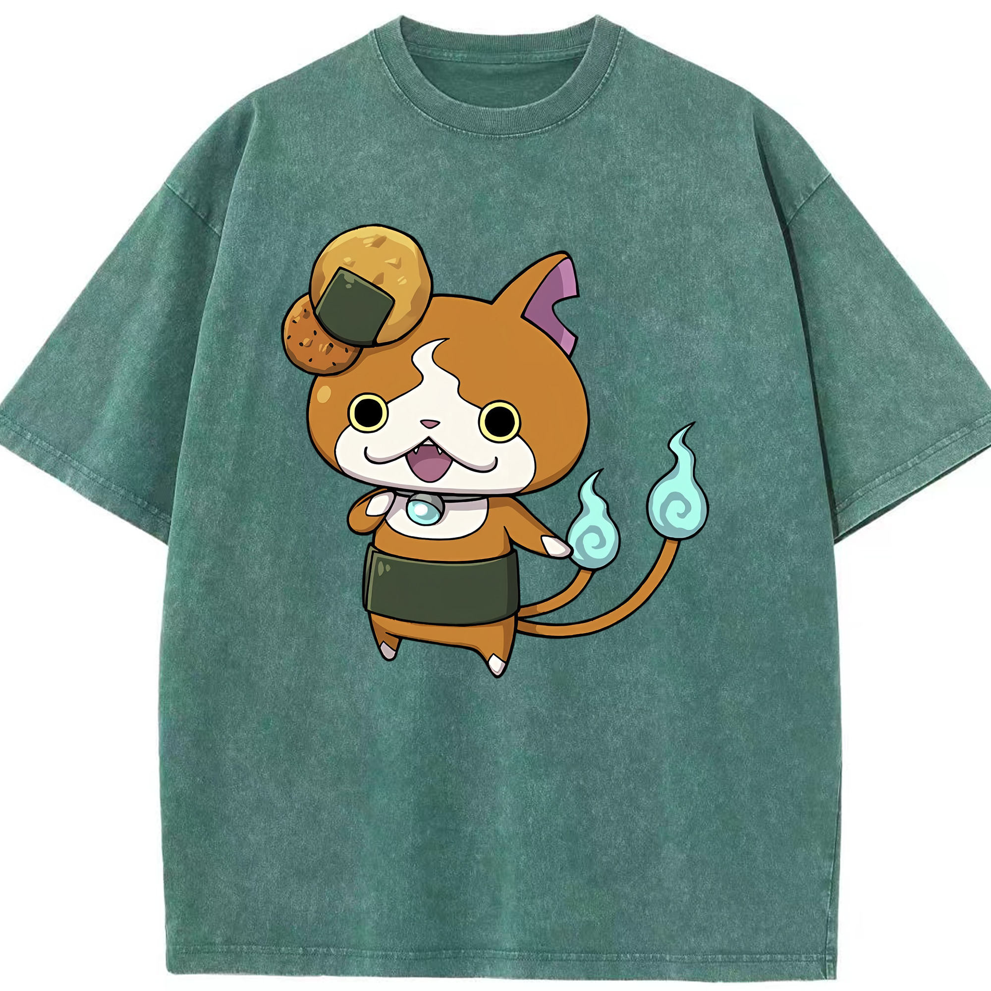 （画像用） 妖怪ウォッチ Yo-kai Watch 綿100% ヴィンテージ風 半袖Tシャツ（フロントプリント）